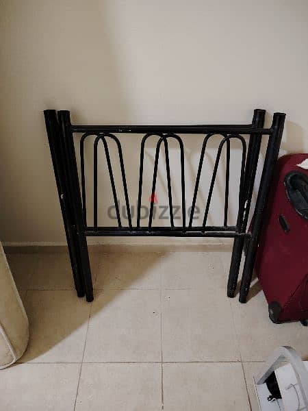 single bed steel with mattress 2