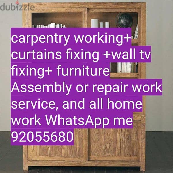carpenter/electrician/plumber work/door repair, polishing/IKEA fix, 1