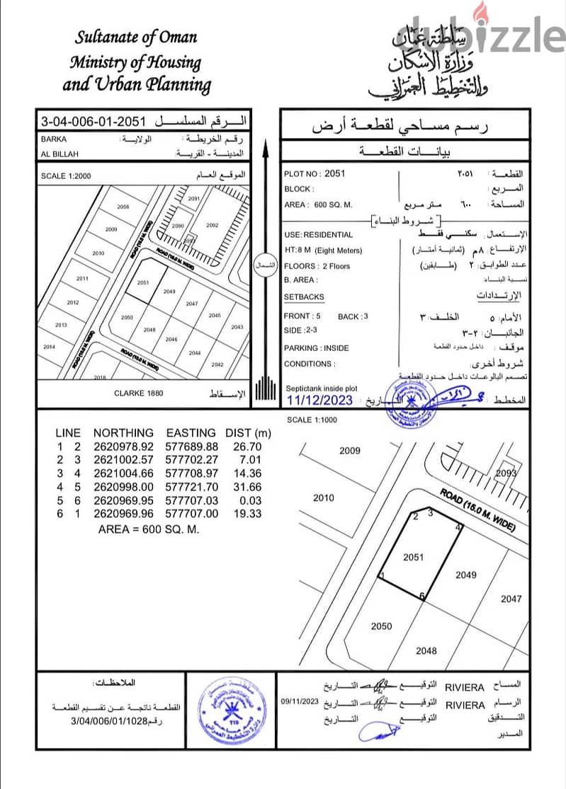 أراضي سكنية وتجارية في مخطط فتح الخير بولاية بركاء، البلة 1