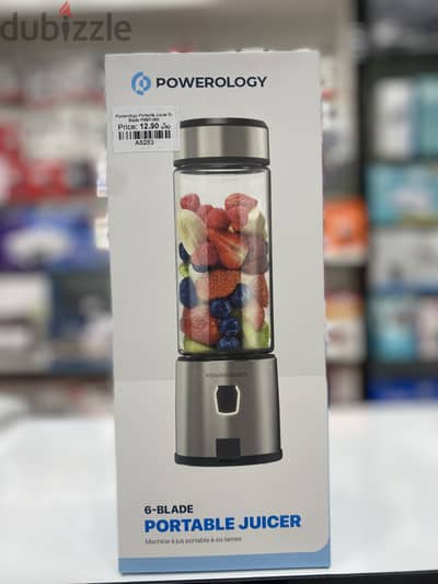 POWERLOGY  6-BLADE PORTABLE JUICER .