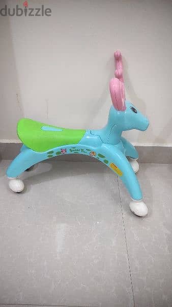 Deer ride with revolving weels Toy and horse toy both-5 rials-78003106 2