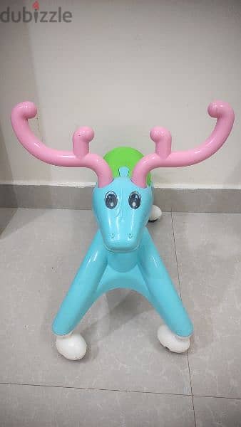Deer ride with revolving weels Toy and horse toy both-5 rials-78003106 3