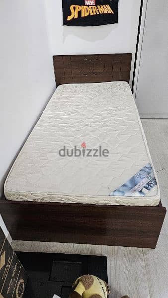 Never used Single Bed with mattress, like new 2