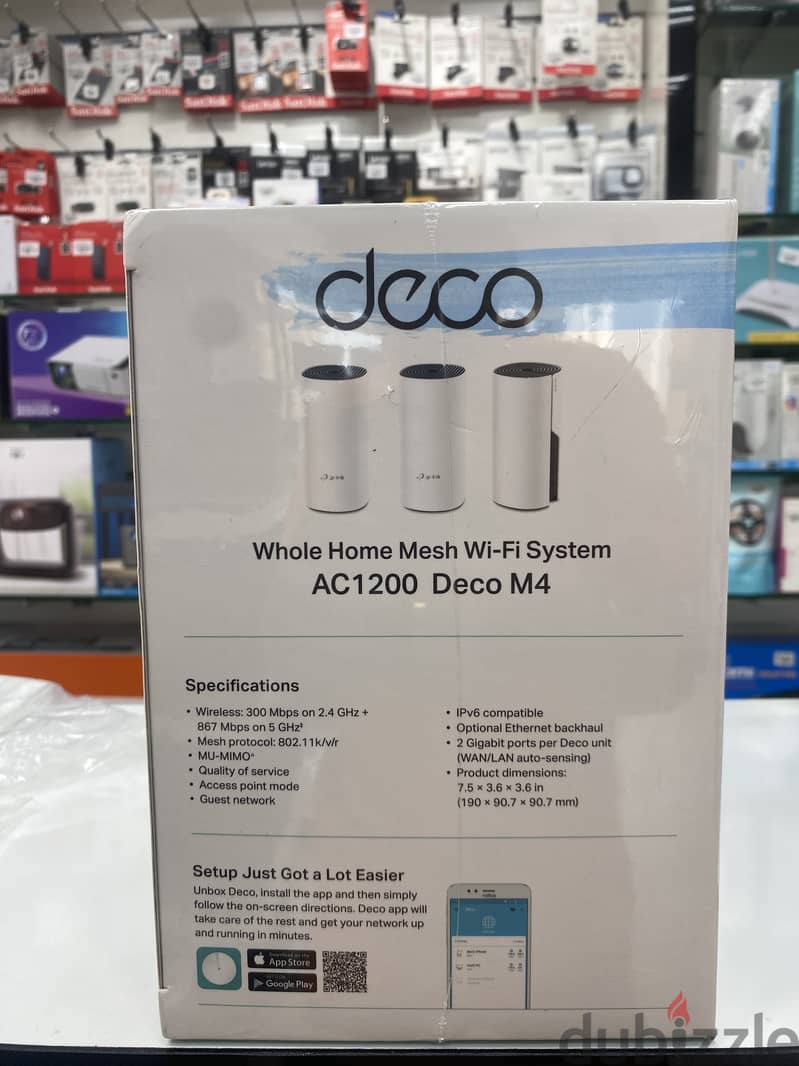 Whole Home Mesh Wi-Fi System AC1200 Deco M4. 3