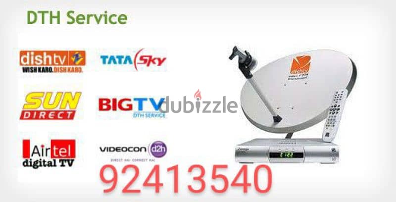 Home service  Nileset Arabset Airtel DishTv osn fixingSatellite dish 2