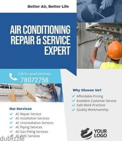 AC installation and service work