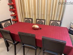 Dining Table with chair 8 seat  - Wooden - very strong 0