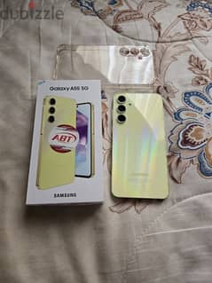 Samsung a55 yellow 128gb 8gb used less than 1 months