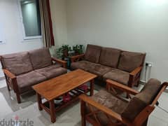 Sofa set with 6 seats and table