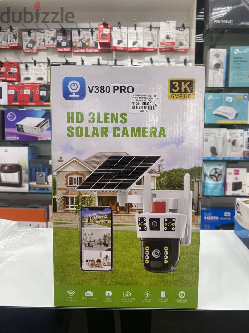 V 380 PRO HD 3LENES SOLAR  WIFI SMART CAMERA . 0