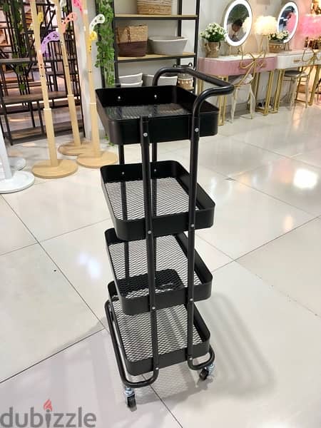 4-Layer Black Storage Cart 1