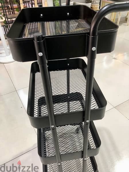 4-Layer Black Storage Cart 2