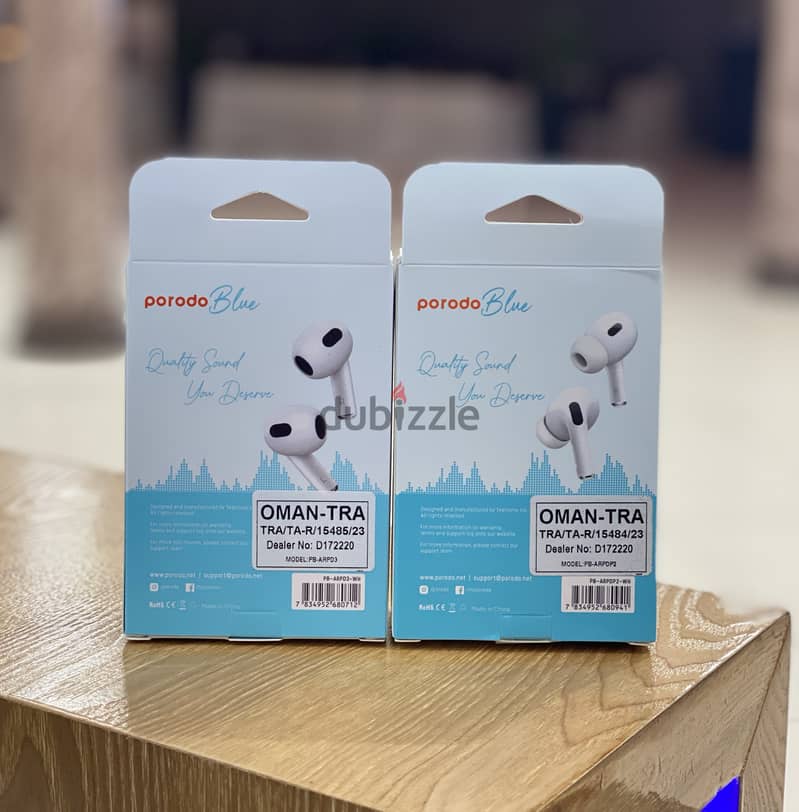 Porodo Blue AirPods Pro 2nd / AirPods 3rd, New Comes With Warranty 2