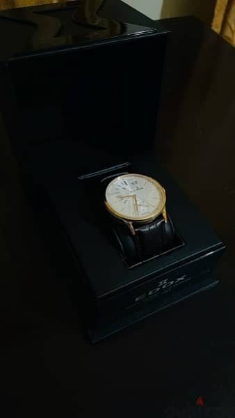 [NEW] Quartz White Dial Black Leather Watch 2
