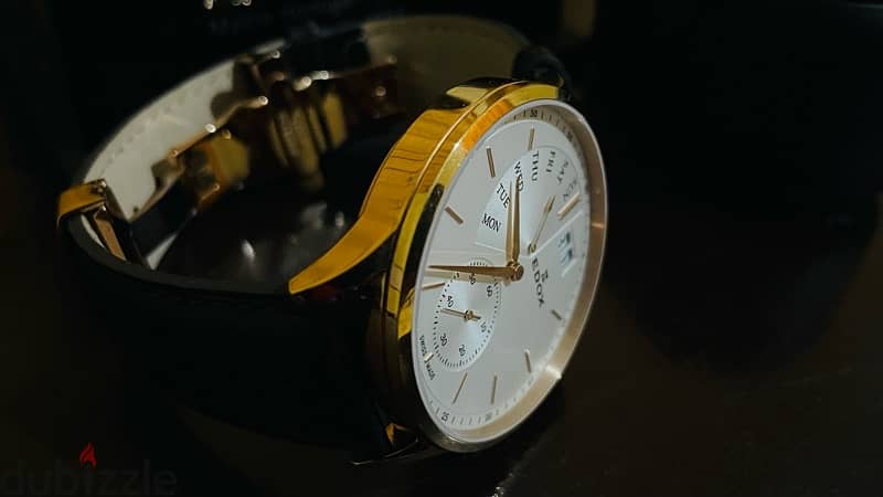 [NEW] Quartz White Dial Black Leather Watch 3