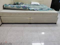 Double Base Cot with Single Medicated Mattress