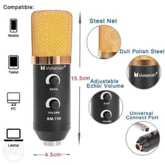 BM750 Condenser Microphone Studio Audio Broadcast Sound Recording