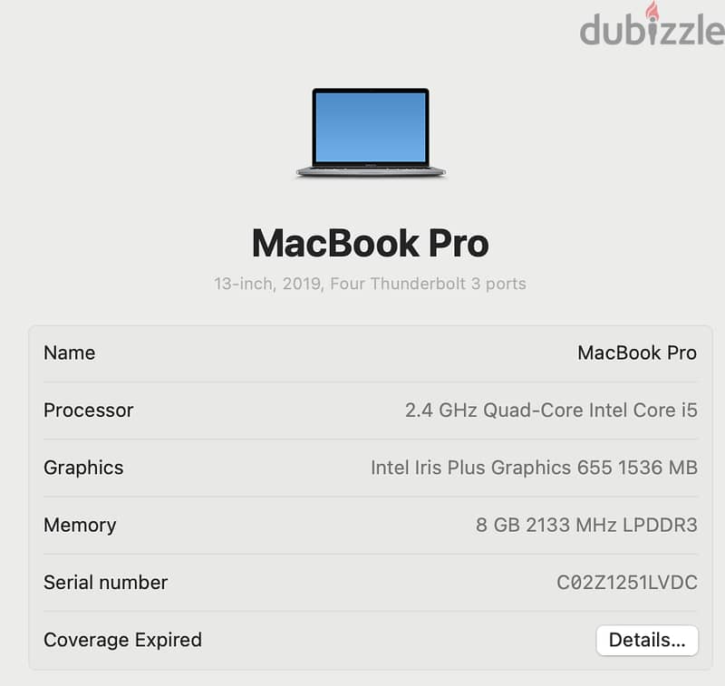 Macbook pro 2019 للبيع 1