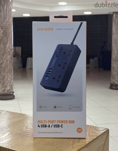 Porodo Multi-Port Power HUB 3 USB-A/USB-C Ultimate Kit