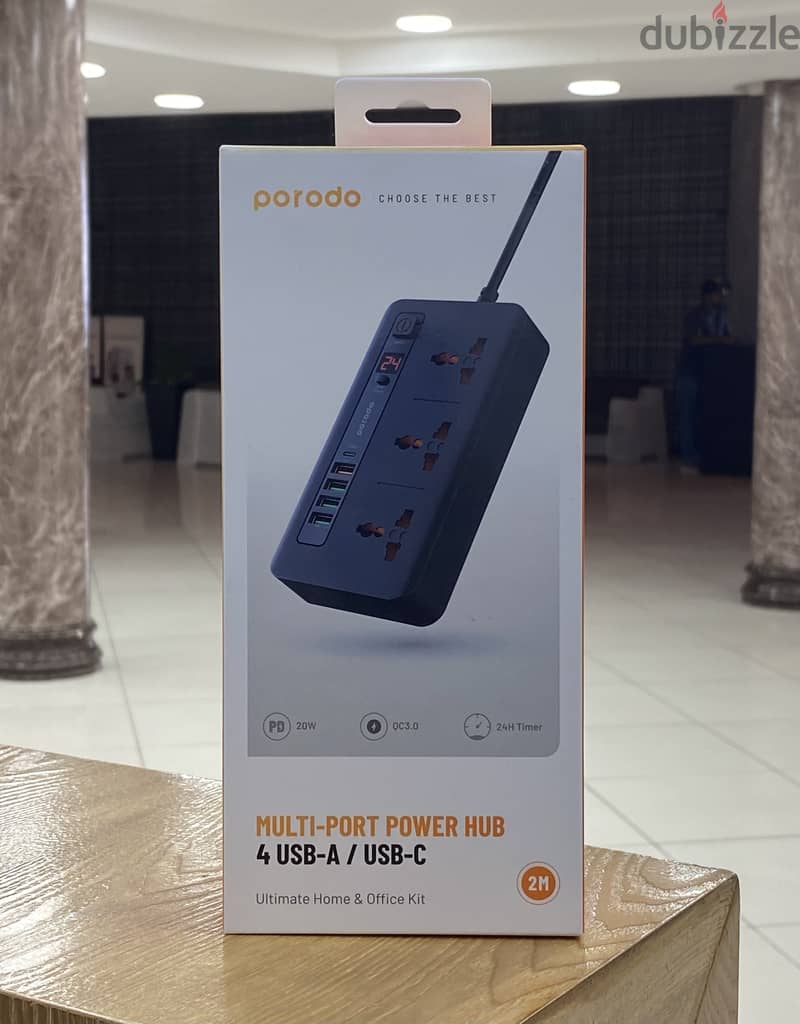 Porodo Multi-Port Power HUB 3 USB-A/USB-C Ultimate Kit 0