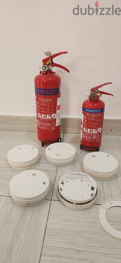 3 Home Smoke alarms with 2 fire extinguishers