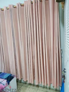 long doubled layered curtain