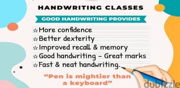 Handwriting Improvement Class Near ISG