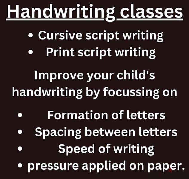 Handwriting Improvement Class Near ISG 1