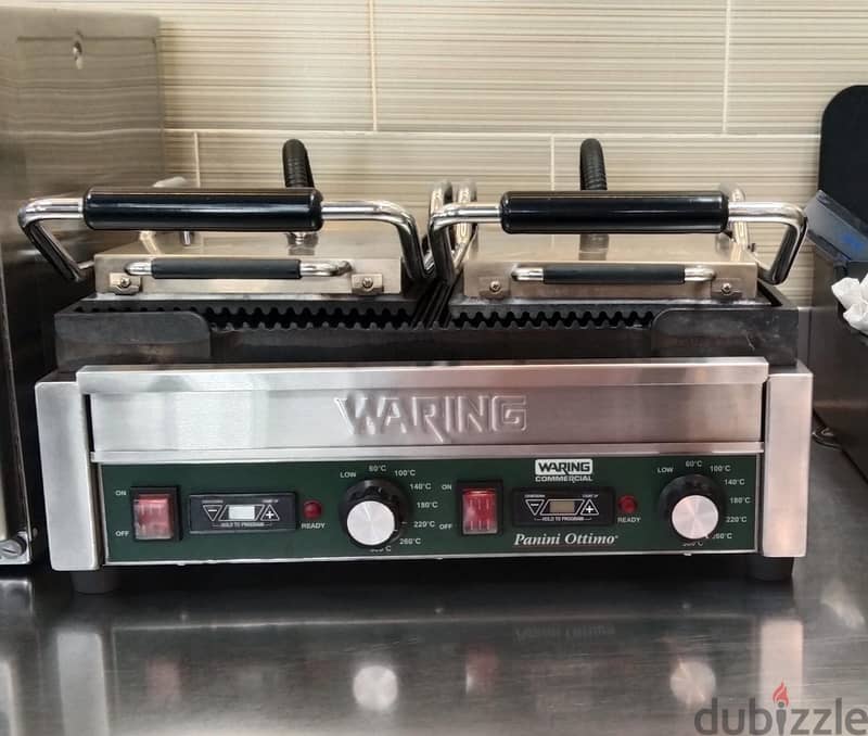 Panini Grill Machine and Menu Master Microwave 2