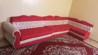 sofa set for sale in good condition with big carpet