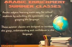 Summer Arabic Enrichment Classes for Non-Native Arabic School Students