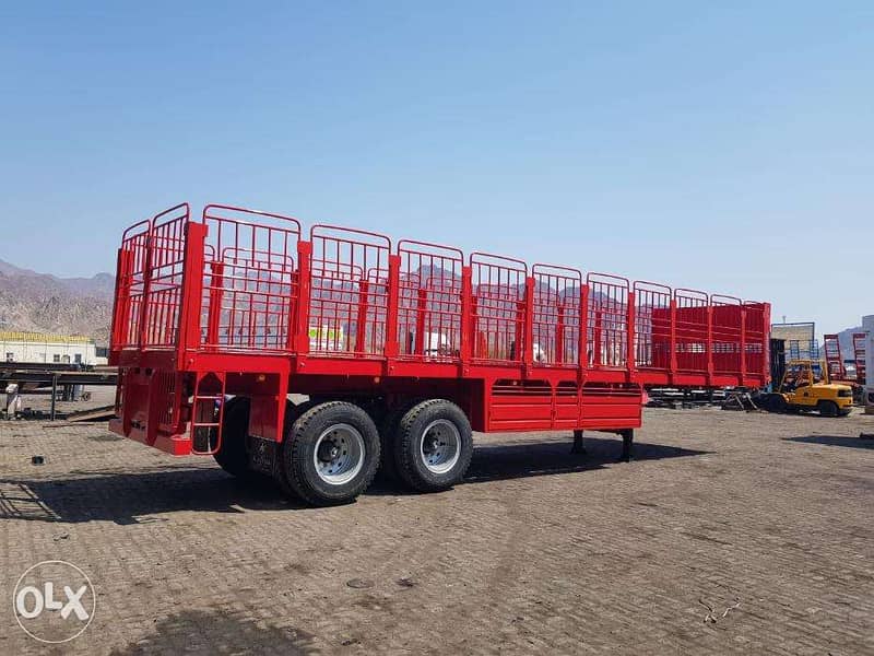 flat bed trailers with omani grill 5 feet and 12R24.00 tyres 1