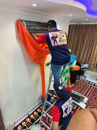 AC installation service fitting تنظيف و صيانة مركزى عادى مكيفات