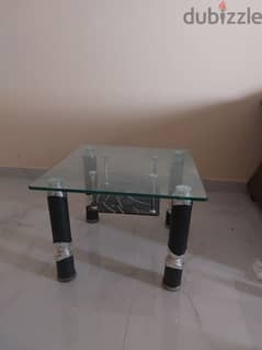a glass table