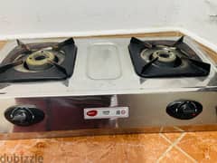 Cylender with Gas and Gas Stove 2 Burner.
