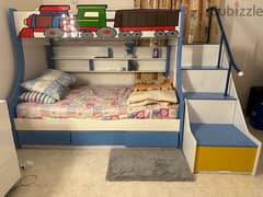 Bunk Bed with 2 mattress + 7 storage space for OMR 80
