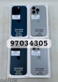 iPhone 15 pro128 gb 13-11-2024 apple warranty 100% battery health 0