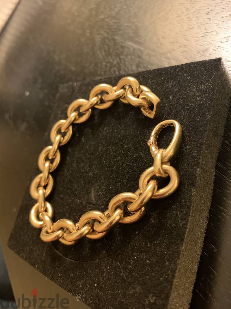 14K Solid Gold Chain Bracelet 1