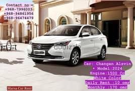 Changan Alsvin 2024 Car Rent Avaiable For Daily/Monthly-Muscat ,Oman