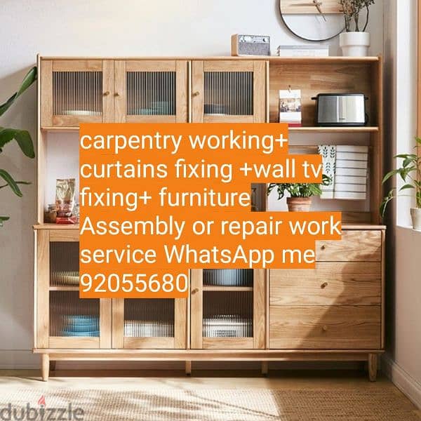 carpenter/furniture,IKEA fix repair/curtain,TV fix in wall/drilling 8
