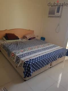 single double bed and wardrobe