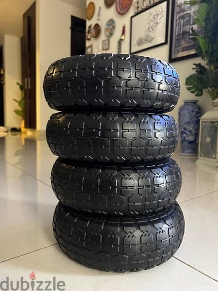 Brand New rubber bearing wheels 4