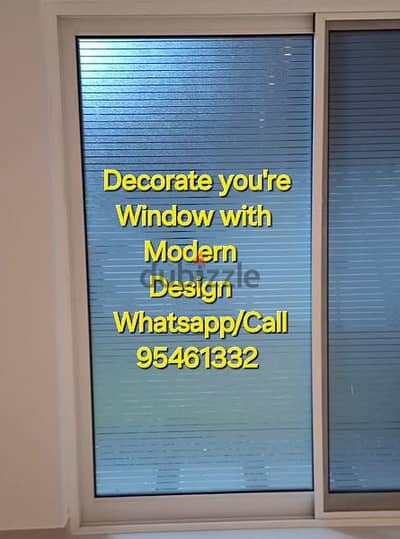 Window Glass Stickers Installation Modern design Frosted or Black film