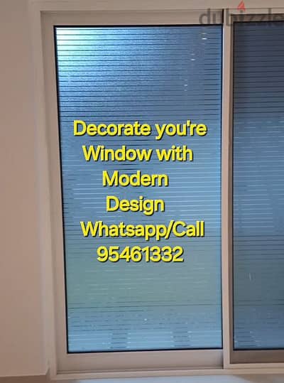 Windows Glass Sticker Frosted Black film installation service