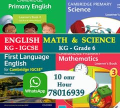 ENGLISH : KG-IGCSE, MATH & SCIENCE: KG-Grade 6