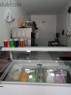 ice cream and juice shop
