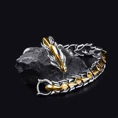 Silver Dragon Bracelet, Gold Dragon Bracelet, Game of Thrones Bracelet 0