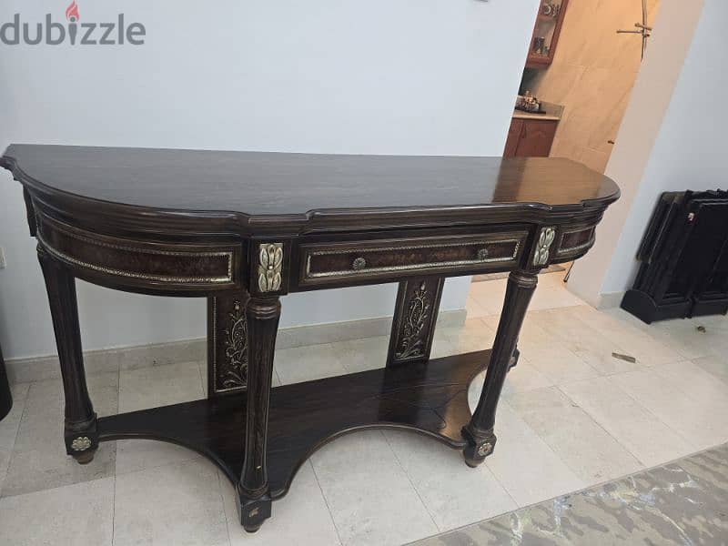 Wooden console table with mirror 98085335 1