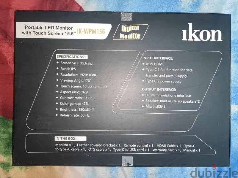 Ikon portable LED 15.6inch monitor for consoles and PC 2