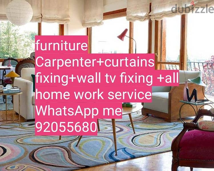 carpenter/furniture,IKEA fix repair/curtain,TV fix in wall/drilling 10